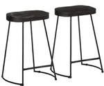 vidaXL Barhocker 2 Stk. Schwarz 45x40x62 cm Mango Massivholz