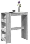 vidaXL Bartisch mit Regal Grau Sonoma 90x40x103,5 cm Holzwerkstoff