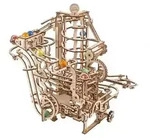 70177 - UGEARS Modellbausatz Murmelbahn mit Spiralaufzug, 266 Bauteile, 3D Holzpuzzle
