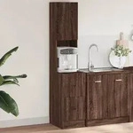 vidaXL K&uuml;chenschrank Braun Eichen-Optik 35x50x180 cm Holzwerkstoff