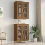 vidaXL H&auml;ngeschrank Braun Eichen-Optik 69,5x34x90 cm