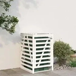 vidaXL M&uuml;lltonnenbox Wei&szlig; 84x90x128,5 cm Massivholz Kiefer