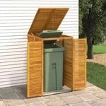 vidaXL M&uuml;lltonnenbox f&uuml;r 1 Tonne 70x89x117 cm Massivholz Akazie