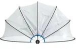 vidaXL Pool-Kuppel Rund 376x188 cm PVC