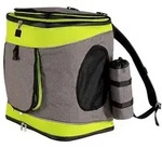 lionto Haustier-Rucksack, atmungsaktiver Hunderucksack mit Karabiner, Regenschutz &