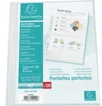 Exacompta 10x Pack 100 Prospekth&uuml;llen PP genarbt 50&mu;, A5, Kristall, 51000E