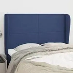 vidaXL Kopfteil mit Ohren Blau 147x23x118/128 cm Stoff