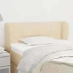 vidaXL Kopfteil mit Ohren Creme 93x23x78/88 cm Stoff