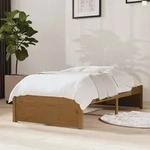 vidaXL Massivholzbett ohne Matratze Honigbraun 75x190 cm
