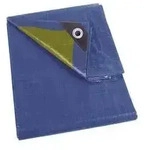 Perel Abdeckplane - Blau/Khaki - Strapazierf&auml;hig - 2 x 3 m