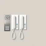 Siedle SET CA 812-2 E/W T&uuml;rsprechanlage Kabelgebunden Infofeld Silber, Wei&szlig;