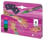 "KREUL Tattoo Pen, 4er-Set "Anker, Sterne, Schmetterling""