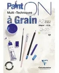 Clairefontaine PaintON &agrave; grain/gek&ouml;rnt, Block A2, 20 Blatt wei&szlig; 975051C