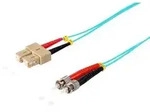 Duplex Patchkabel SC/ST 50/125&mu; OM3 aqua 3m