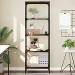 vidaXL B&uuml;cherregal 5 B&ouml;den R&auml;uchereiche 59x35x171 cm Holzwerkstoff