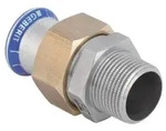 "Geberit Mapress Edelstahl &Uuml;bergangsverschraubung mit Au&szlig;engewinde D 42mm, R 1