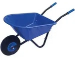 Pro-Bau-Tec Kinderschubkarre Blau mit PP-Mulde 20L mit PU-Rad