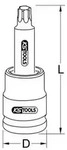 "KS Tools 450.0442 3/4" Kraft-Bit-Stecknuss Torx, lang, T70"