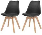 vidaXL Esszimmerst&uuml;hle 2 Stk. Schwarz Kunststoff