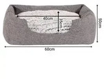 lionto Kuschelbett f&uuml;r Hunde, gem&uuml;tliches Hundebett mit herausnehmbarem