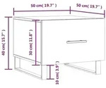 vidaXL Couchtische 2 Stk. Betongrau 50x50x40 cm Holzwerkstoff