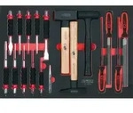 KS TOOLS SCS Feilen- Mei&szlig;el- und Hammer-Satz 18tlg. in 1/1 Systemeinlage - 711.0018