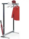 Wandst&auml;ndige Garderobe Montana HxBxT 170x100x43cm alusilber/schwarz