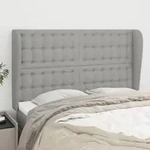 vidaXL Kopfteil mit Ohren Hellgrau 147x23x118/128 cm Stoff