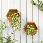 vidaXL Wand-Pflanzk&uuml;bel 2 Stk. Rostig Cortenstahl 30x10x25 cm