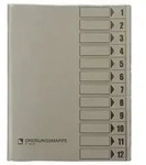 Bene Ordnungsmappe 083800GR DIN A4 12F&auml;c Verwendung f&uuml;r Papierformat: DIN A4