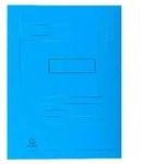 Exacompta 50x Aktenmappe + Index, 2 Klappen RC Kart., A4, Intensivblau, 445006E