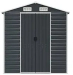 vidaXL Ger&auml;tehaus Anthrazit 191x130x198 cm Verzinkter Stahl
