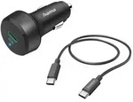 Hama Auto-Netzteil - 25 Watt - 3 A - PD, QC 3.0 (USB-C) - Schwarz