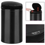vidaXL Automatischer Sensor-M&uuml;lleimer 40 L Kohlenstoffstahl Schwarz
