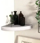 vidaXL Eck-Schweberegal Betongrau 35x35x3,8 cm MDF