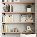 vidaXL Wandregal Hellbraun 80x20x2 cm Massivholz Eiche Behandelt
