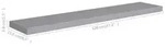 vidaXL Schwebende Wandregale 4 Stk. Grau 120x23,5x3,8 cm MDF