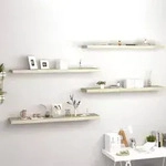 vidaXL Schweberegale 4 Stk. Eichen-Optik 120x23,5x3,8 cm MDF