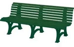 Gartenbank BORKUM 4-Sitzer L&auml;nge 2000 mm gr&uuml;n