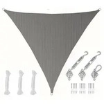 5x5x5 UV Sonnensegel Dreieckig Atmungsaktiv - Sonnenschutz Segel mit Befestigung