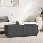 vidaXL Couchtisch Grau 110x50x40 cm Massivholz Kiefer