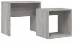 vidaXL Satztische 2 Stk. Grau Sonoma Holzwerkstoff