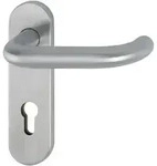 Kurzschildgarnitur Paris E138/353KH VA F69 PZ rd Dr&uuml;ckergrt.HOPPE