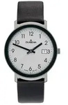 Dugena Herren-Armbanduhr Nero, Edelstahl, Mineralglas, Lederarmband, 5 bar