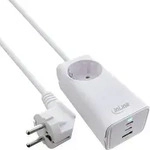 InLine&reg; USB Netzteil, GaN Ladeger&auml;t, 2x USB-C, 1x USB-A, mit Schutzkontaktbuchse