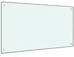 vidaXL K&uuml;chenr&uuml;ckwand Wei&szlig; 100x60 cm Hartglas