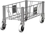 Rubbermaid Transportroller Slim Jim 1968468 Edelstahl