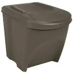 vidaXL Stapelbare M&uuml;lleimer 3 Stk. Grau 75 L Polypropylen