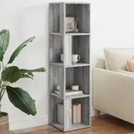 vidaXL Eckregal Grau Sonoma 33x33x132 cm Holzwerkstoff