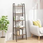 vidaXL Standregal mit 5 B&ouml;den Dunkelbraun und Schwarz 56x35x174 cm